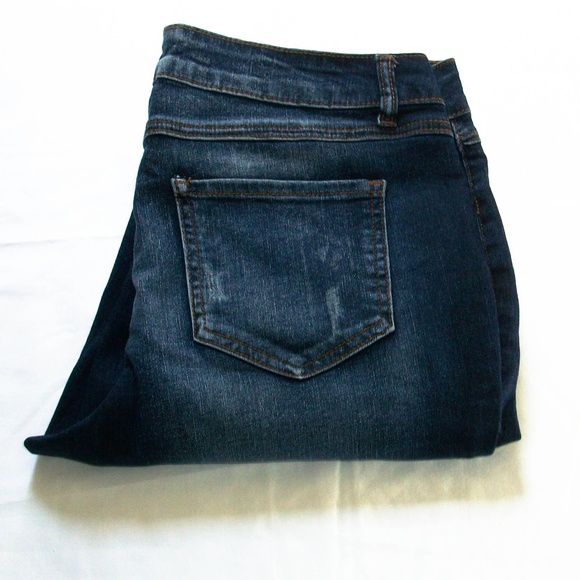 Cato Denim - Cato Women's Distressed Mini Bootcut Jeans - 12P